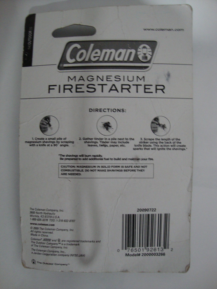 Coleman Magnesium Fire Starter, New