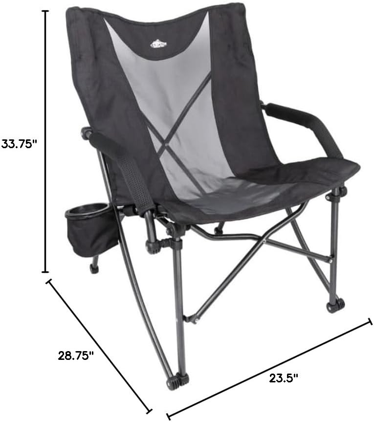 Heavy Duty Folding Camp Chair Black