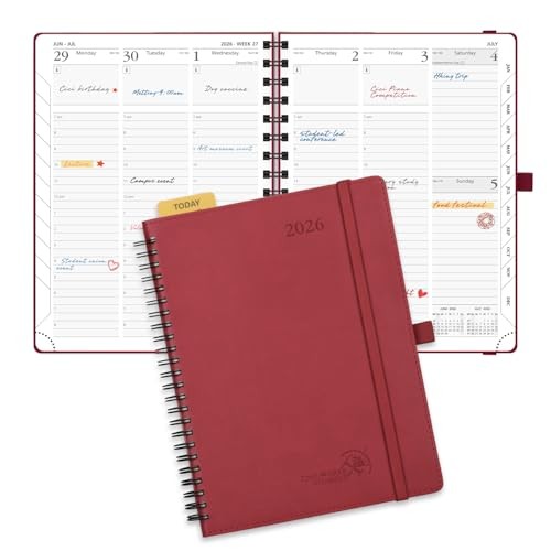 2026 Planner (Medium - 6.5'' x 8.5'') with Hourly Schedule, Vertical Layout -