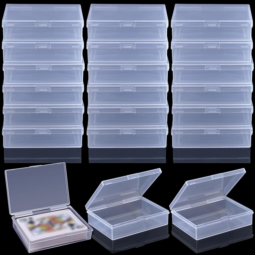 24 Pack Playing Card Case, Clear Playing Cards Deck Boxes, Empty Deck Cases, ...