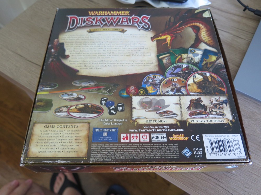 WARHAMMER DISKWARS CORE GAME IN BOX FFG FANTASY FLIGHT