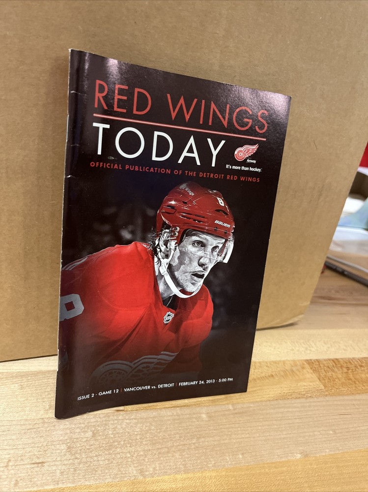 Detroit Red Wings Today 2/24/2013 Program VS Vancouver