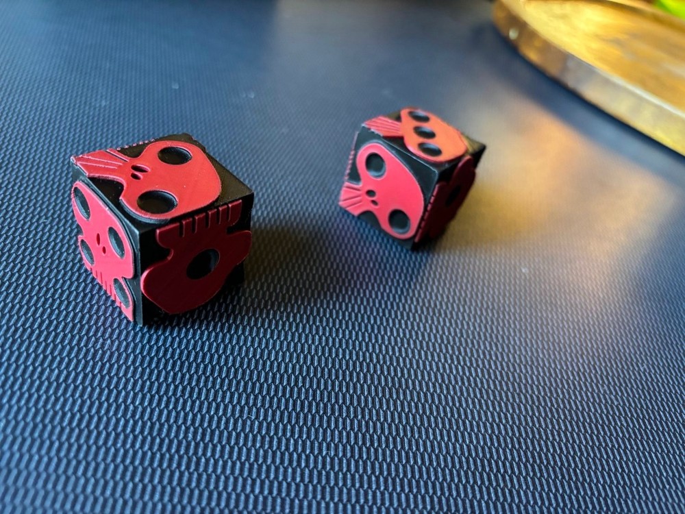 Oogie Boogie Inspired Dice 1.25" Square - Homemade