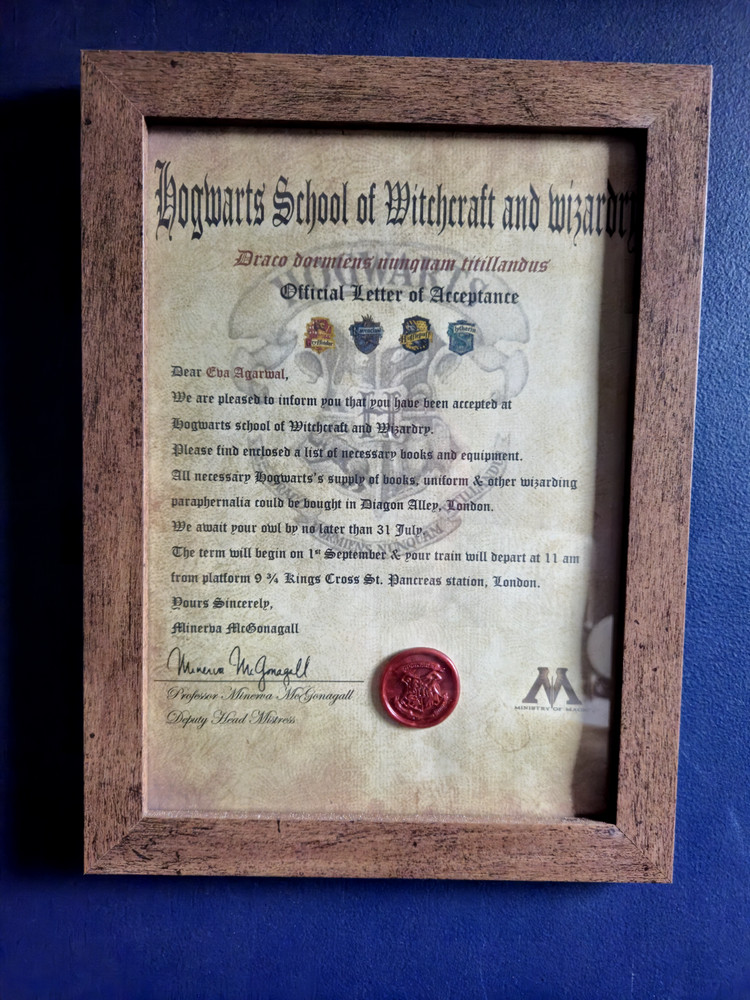 Hogwarts Inspired Acceptance Letter