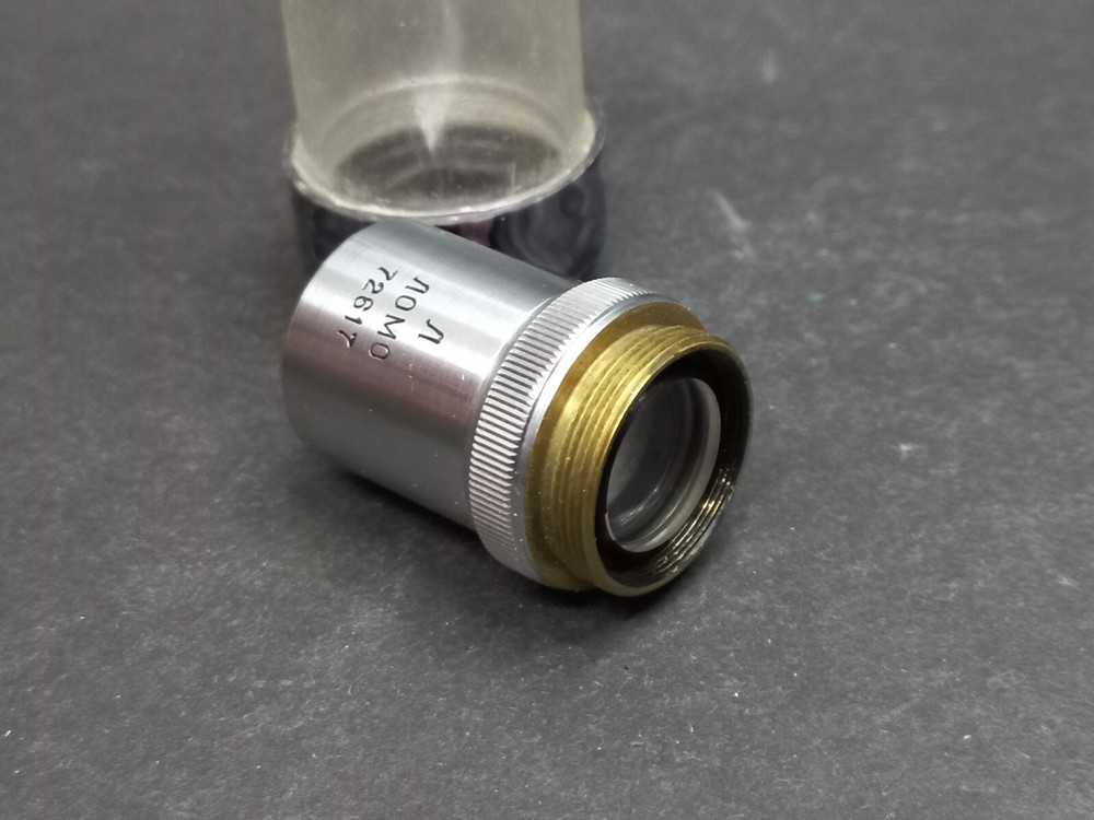Soviet Vintage Microscope Lens LOMO 10/0,40, USSR Microscope Accessories