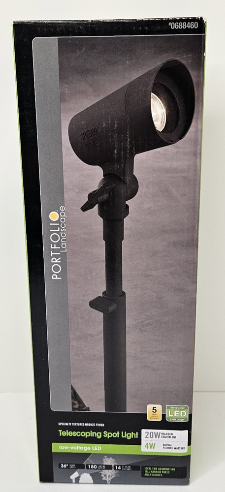 Portfolio LED landscape Telescoping Wired Spot Light Bronze Finish