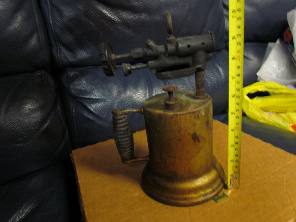 Vintage Antique Turner Brass Soder Torch Gas Blow Torch (9)
