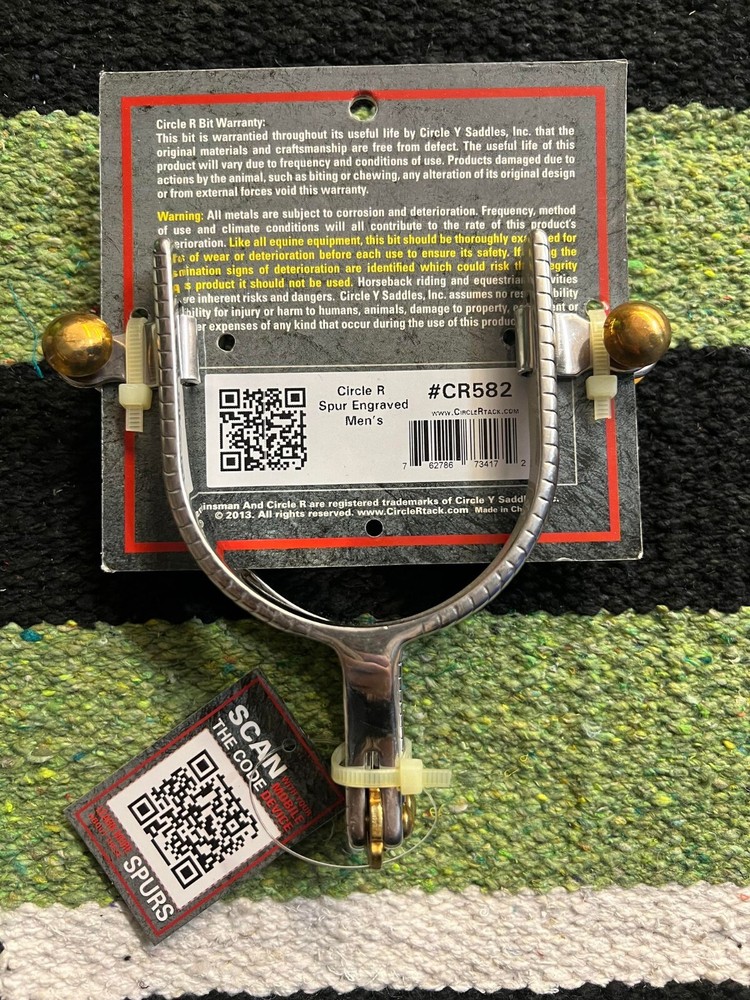 Circle R Engraved Men's Spurs