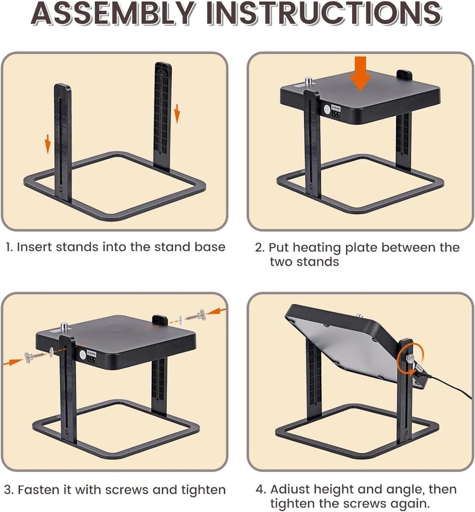 Chick Brooder Heater Plate, 10"x10" Brooder Plate for Chicks with Adjustable