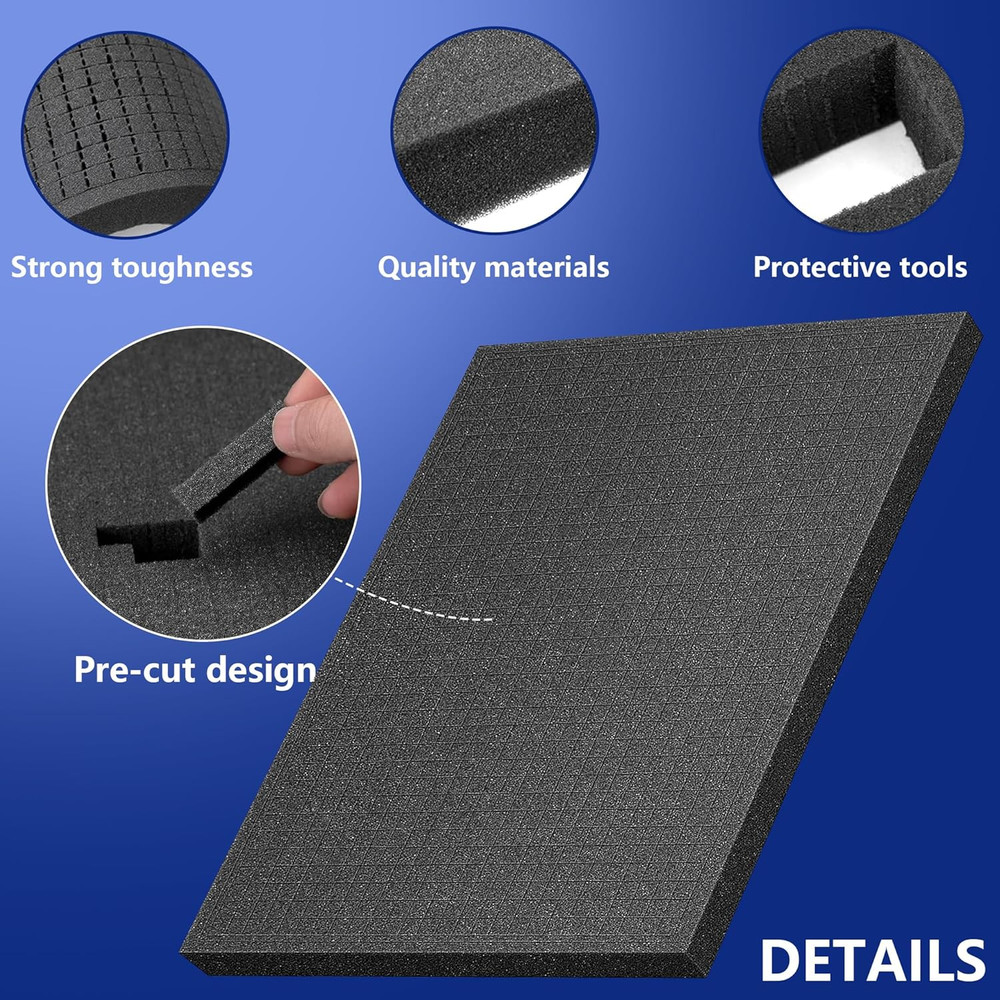6 Pcs Pick Apart Foam Inserts- 2 Size Pick and Pluck Foam Sheets- Pluck Pre Cube