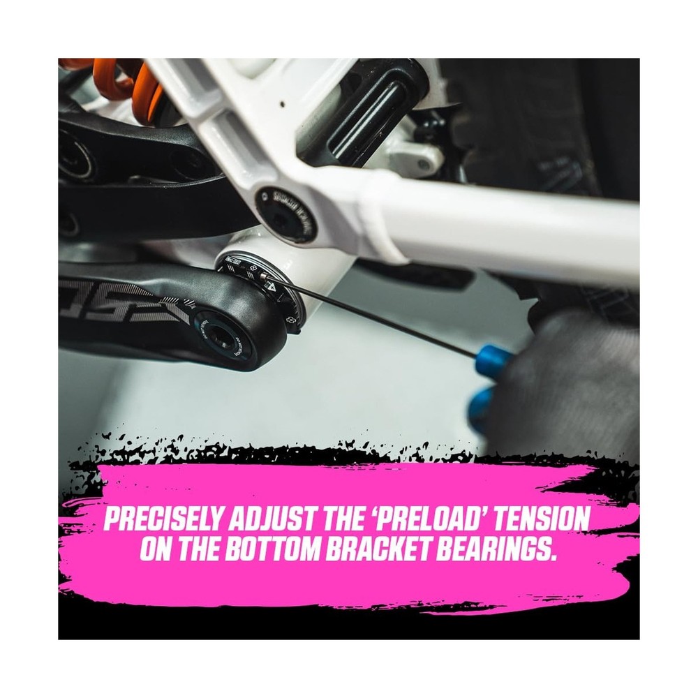 Muc-Off Crank Preload Ring, Black - Durable Bottom Bracket Adjuster for Bicyc...