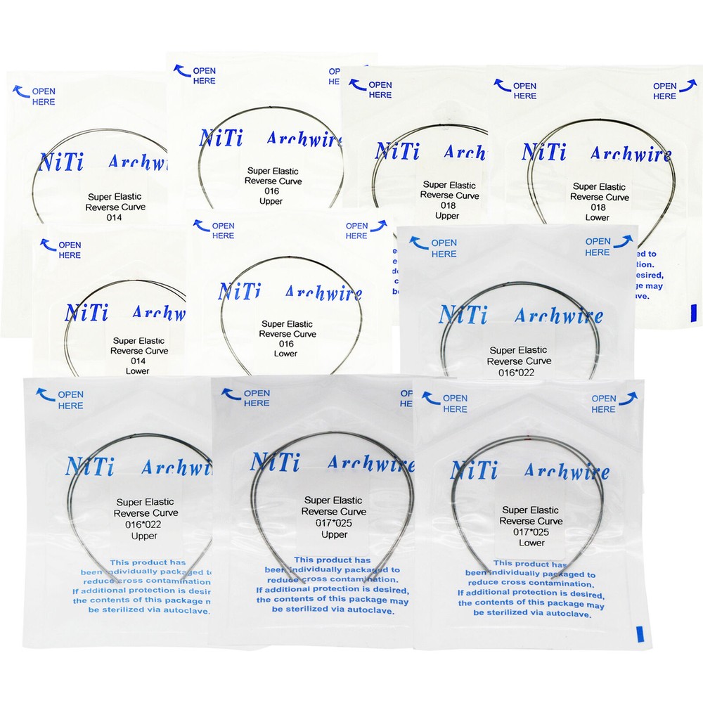 Dental Reverse Curve Arch Wire Niti Super Elastic Round/Rectangular True Form