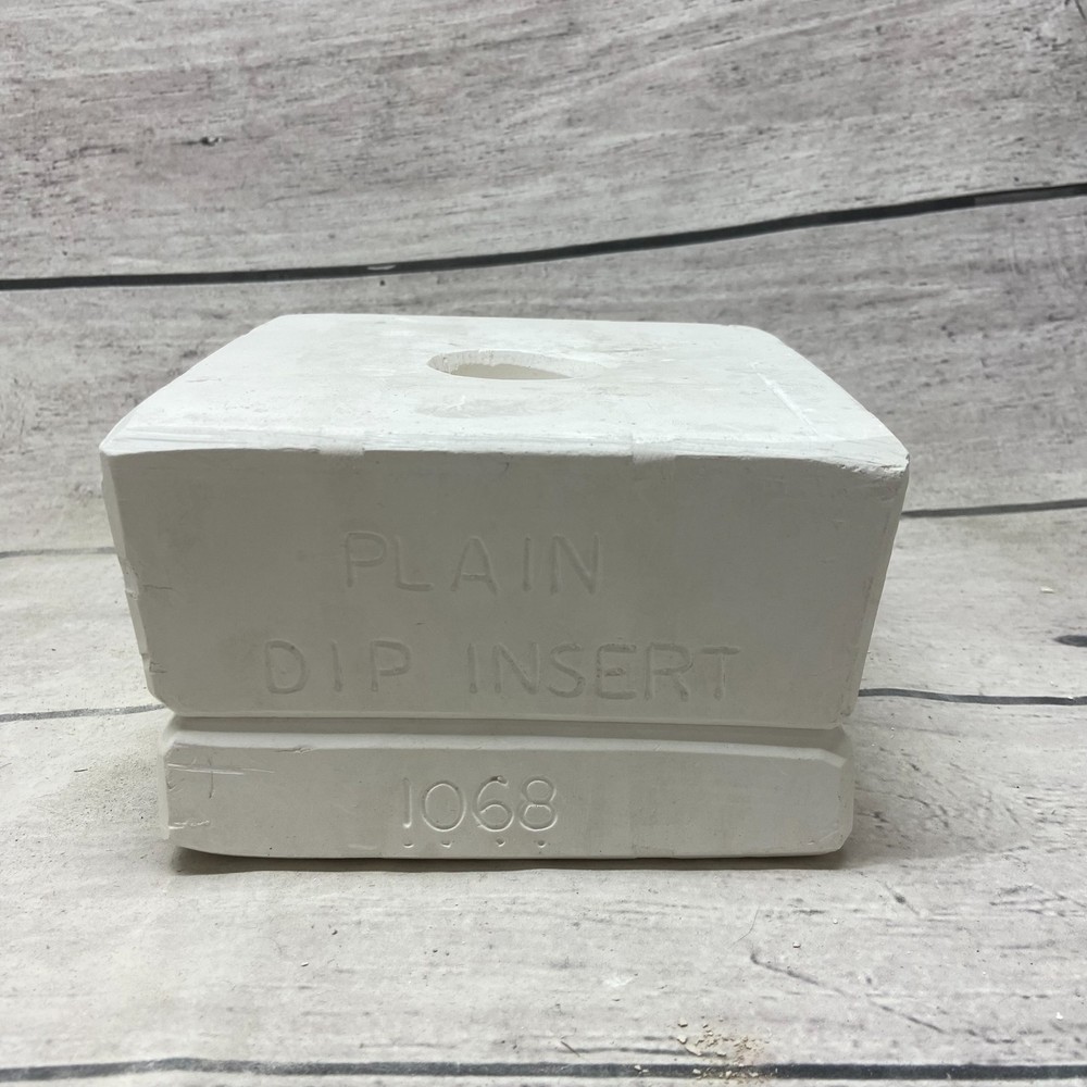 Vintage 1985 Boothe Mold Inc Ceramic Casting Mold Plain Dip Insert #1068