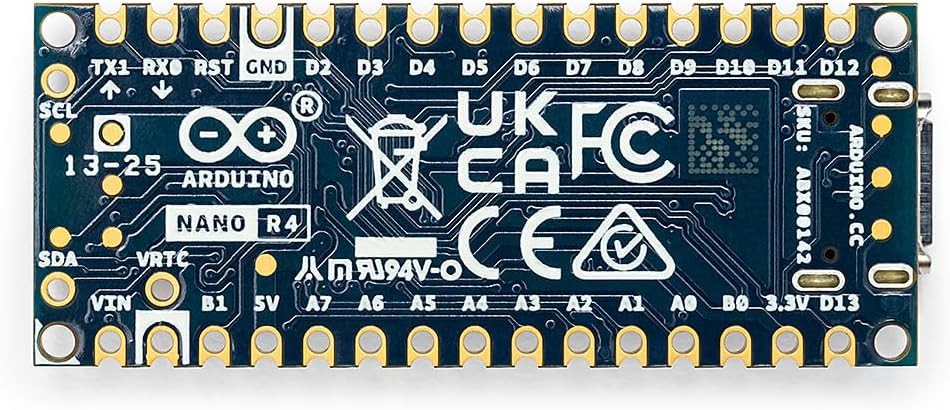 Arduino Nano R4 without headers, RGB LED Microcontroller Development Board