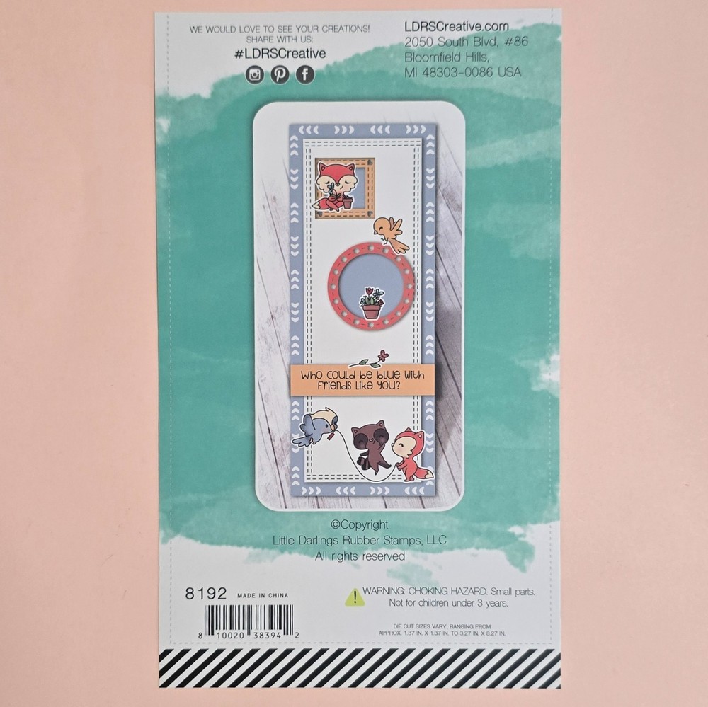 LDRS Creative SLIMLINE PRETTY PATTERNS Die Set w/Storage Envelope