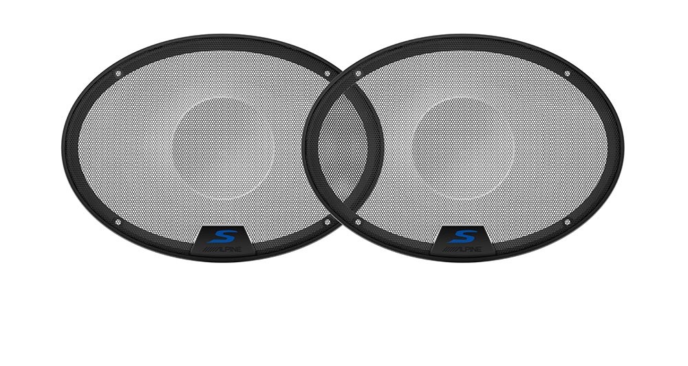 Alpine S2-A36F Amp, S2-S69 6x9" Coaxial & Grill Bundle