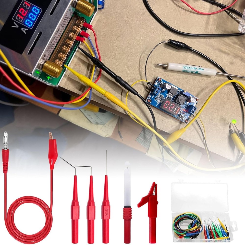 Comprehensive 31PCS Testing Kit: Back Probes, Clips & Leads for All Applications