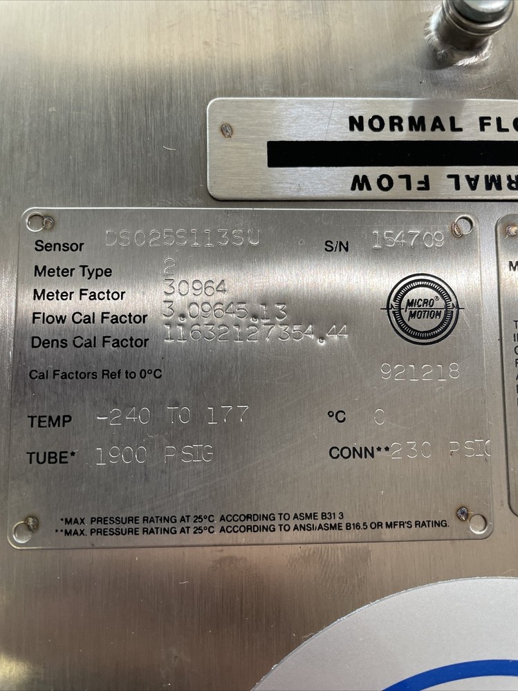 Micro Motion RFT97121PNU flow meter and transmitter DS025S113SU flow sensor 1/2”