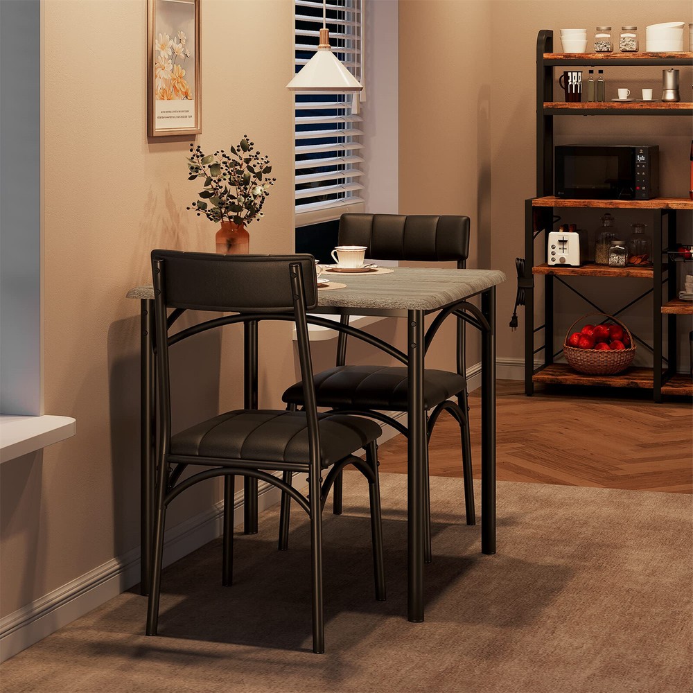 🍎3 Piece Dining Table Set for Small Space Apartment Kitchen Table and Chairs