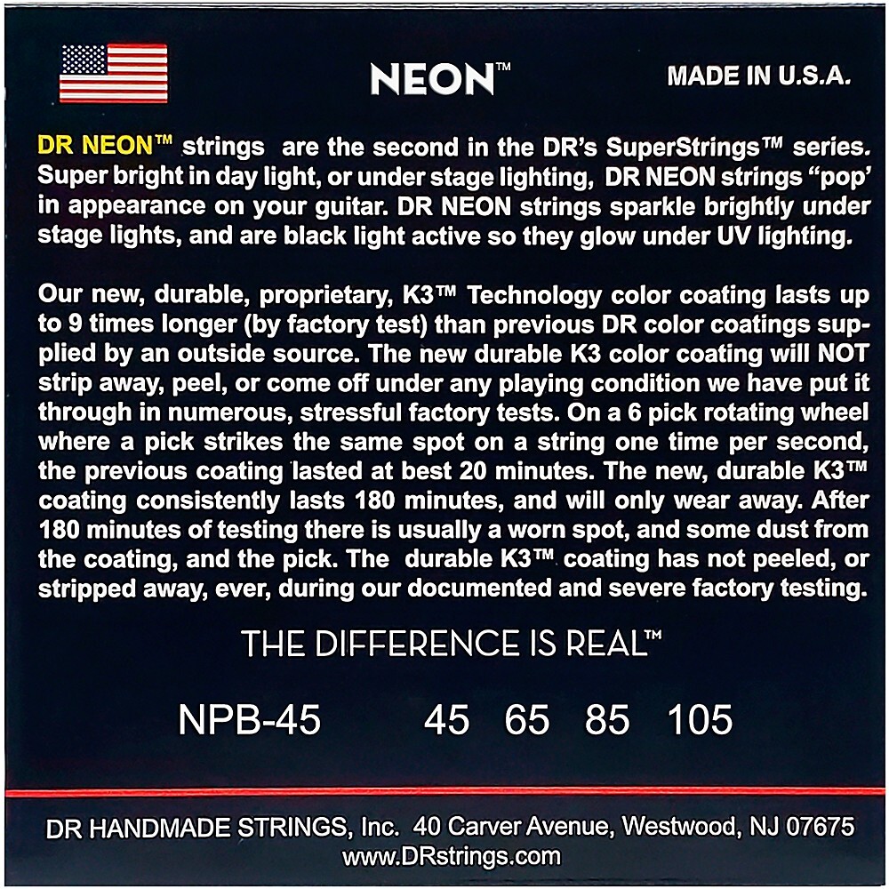 DR Strings NEON Hi-Def Pink Bass SuperStrings Medium 4-String