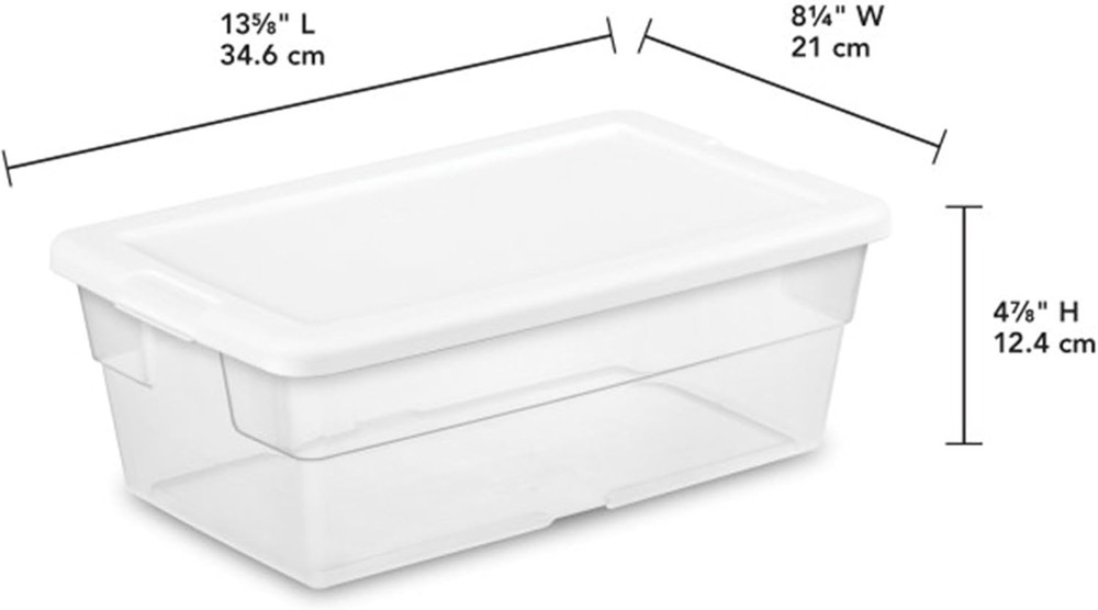 24-Piece 6-Quart Storage Container Set, Stackable with Snap-On Lids