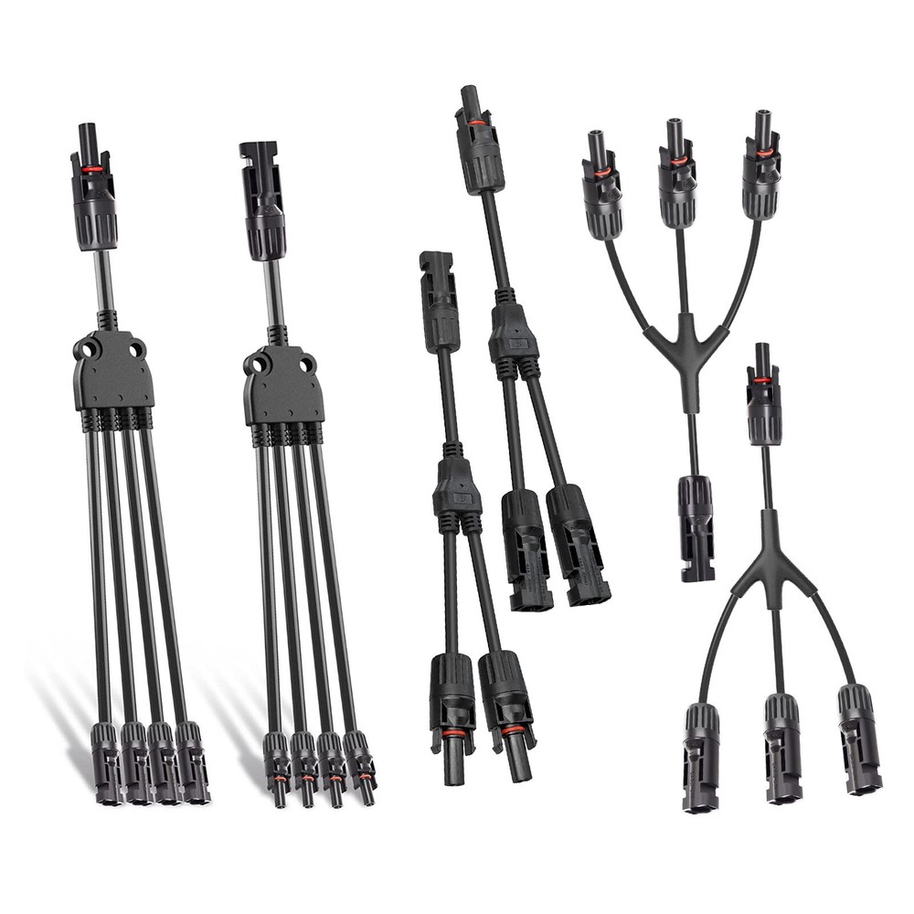 Solar Panel Y Branch Cable Connection Waterproof Adapter Connector Extension