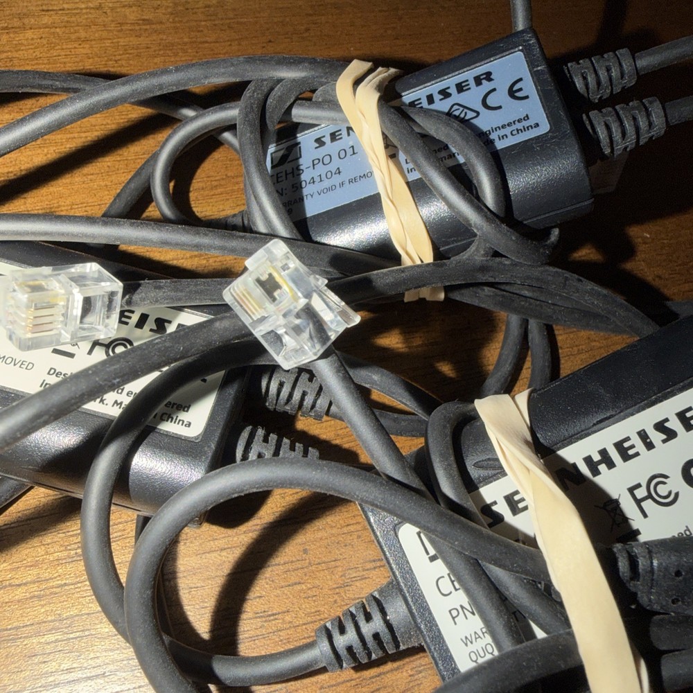 (3) NEW Sennheiser CEHS-PO 01 EHS Polycom Adapter 504104