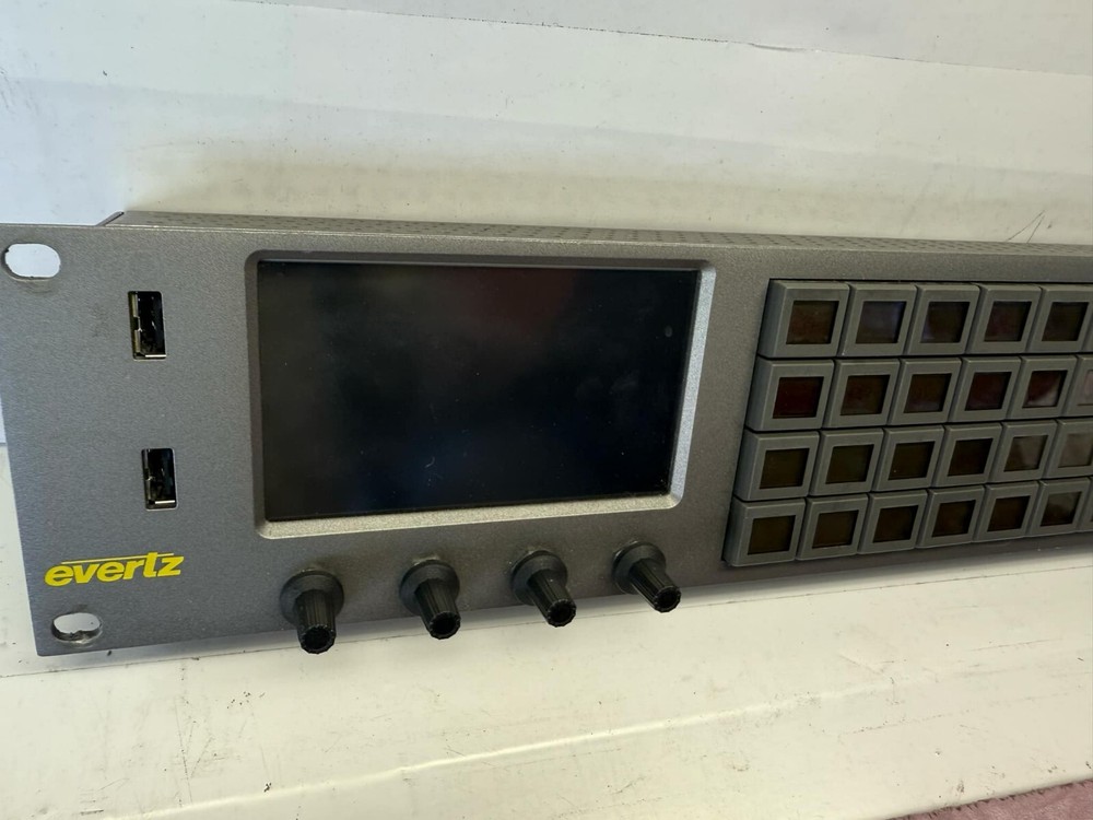 Evertz CP-2232E Advanced System Control Panel 2RU Two Touchscreens 32 Button