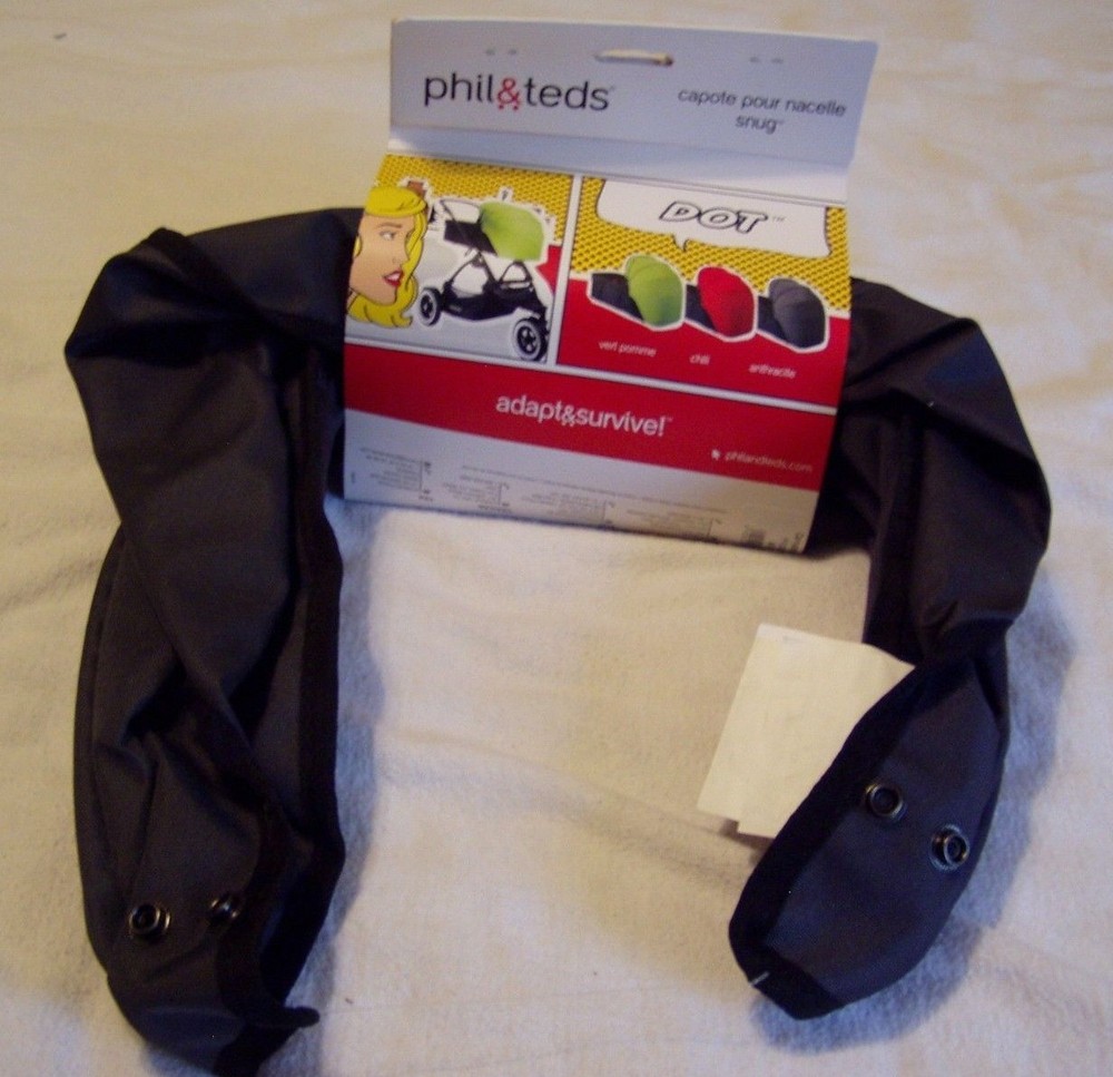 Phil & Teds Dot Snug Carrycot Hood Black