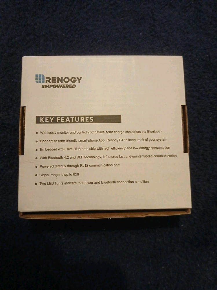 Renogy BT-1 Bluetooth Module RJ12 Communication. NEW in box