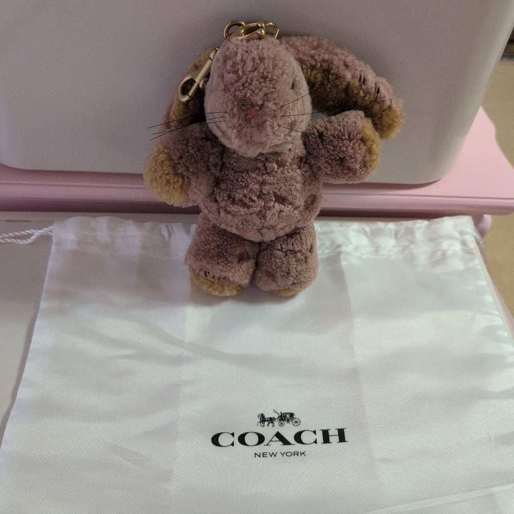 Coach Rabbit Plush Charm