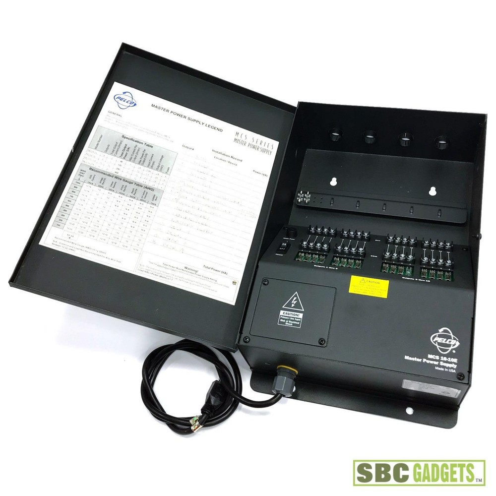 Pelco 120AC Master Power Supply (Model: MCS16-10E)