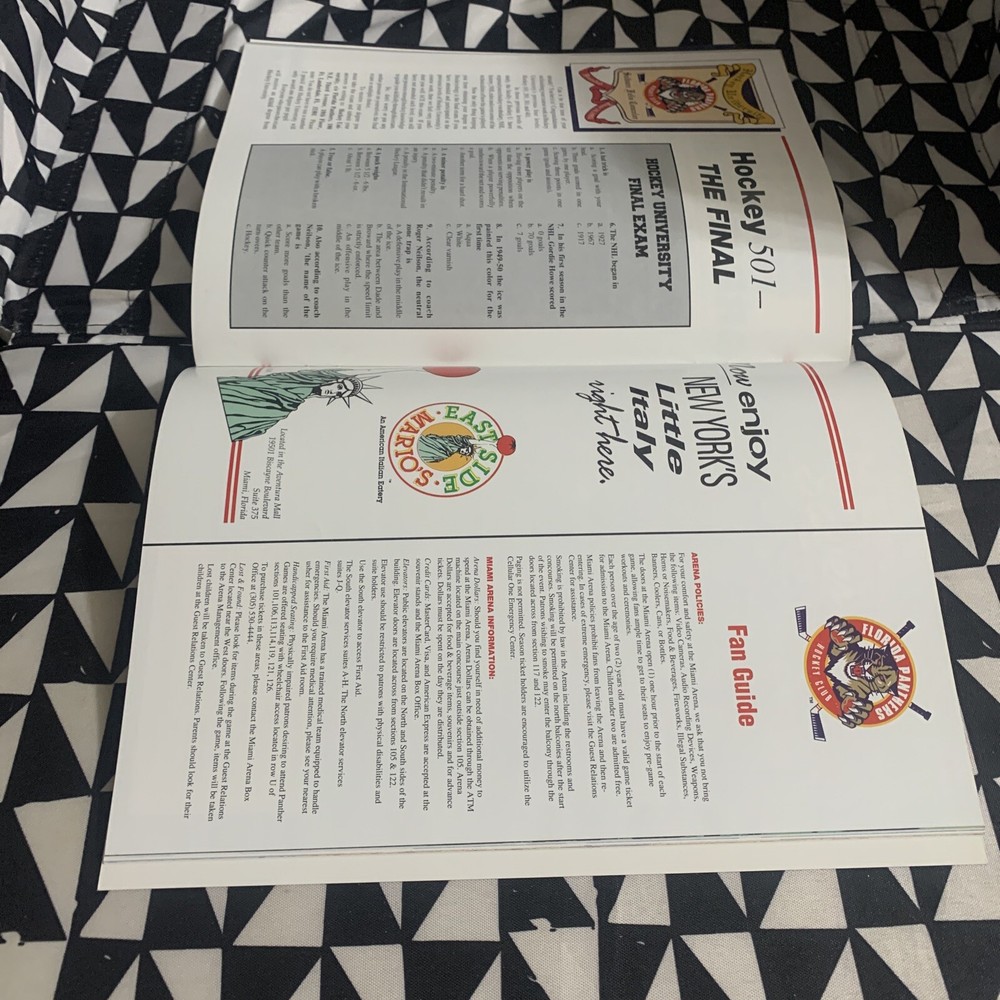 March 21, 1994 New Jersey Devils vs. Florida Panthers Game Program Vol. 1 No. 35