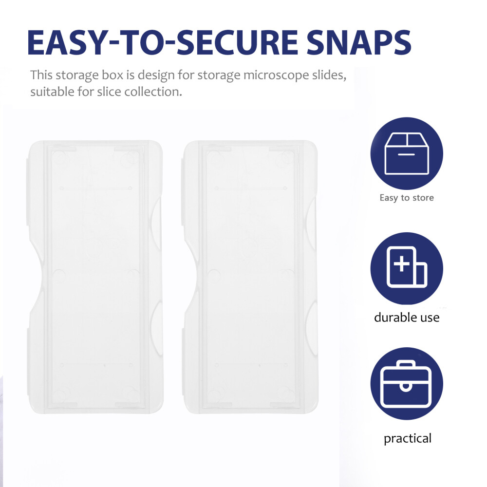 100pcs Slide Storage Boxes Individual Microscope Slide Holder Slide Boxes