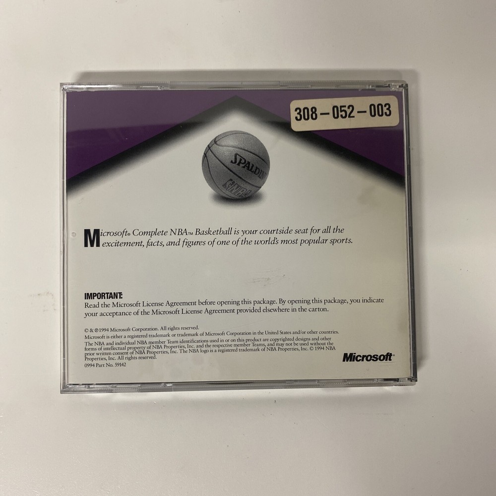 Microsoft Complete Basketball Guide 95-96 Edition PC CD ROM Windows 95