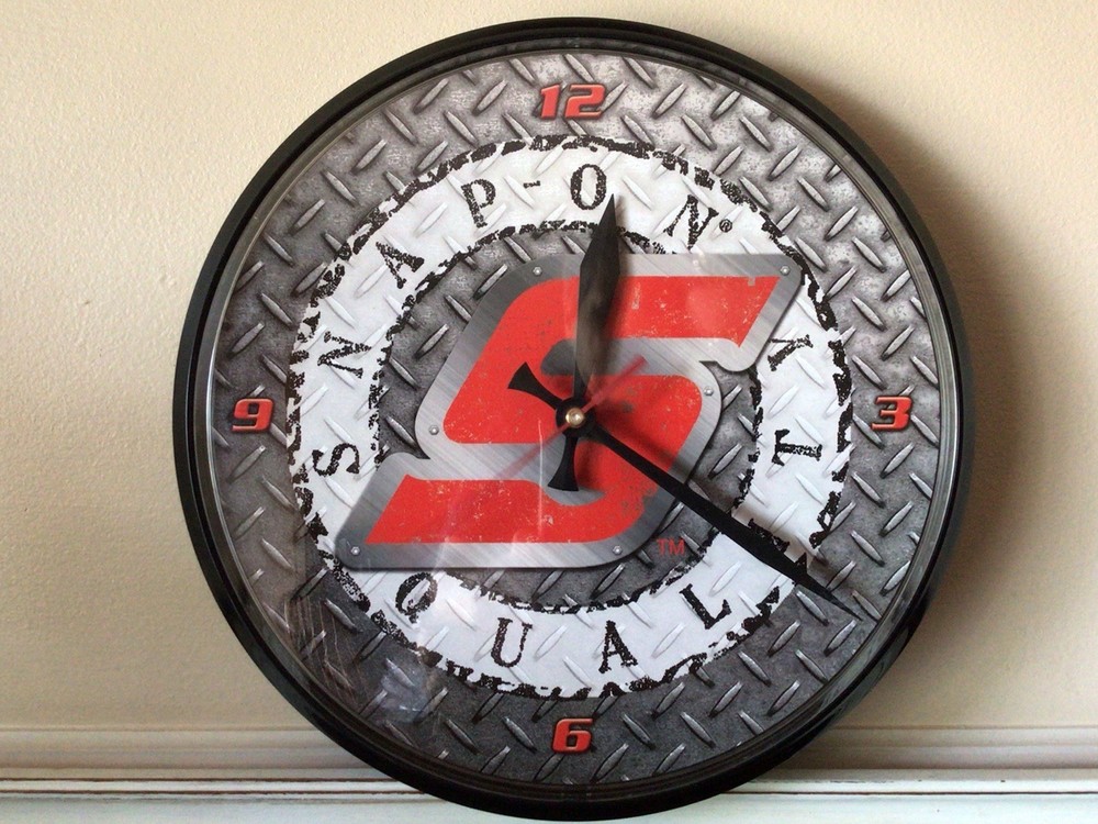 SNAP ON Wall Clock With Second Hand Battery Operated For Workshop Garage