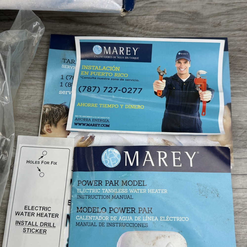 MAREY POWER PAK 220V 8.8KW Electric Indoor Tankless Water Heater 40ft Distance