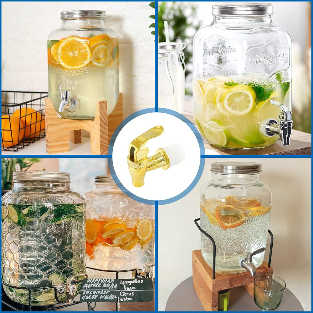 2PCS Spigot for Beverage Dispenser, Plastic Push Style Faucet Spigot Replacement