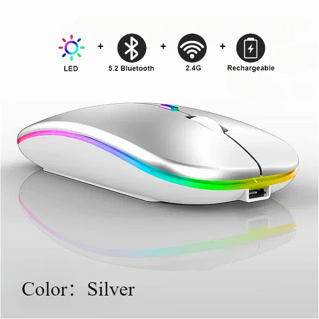 Wireless Mouse For Laptop PC Bluetooth Rechargeable Mouses Wireless Computer
