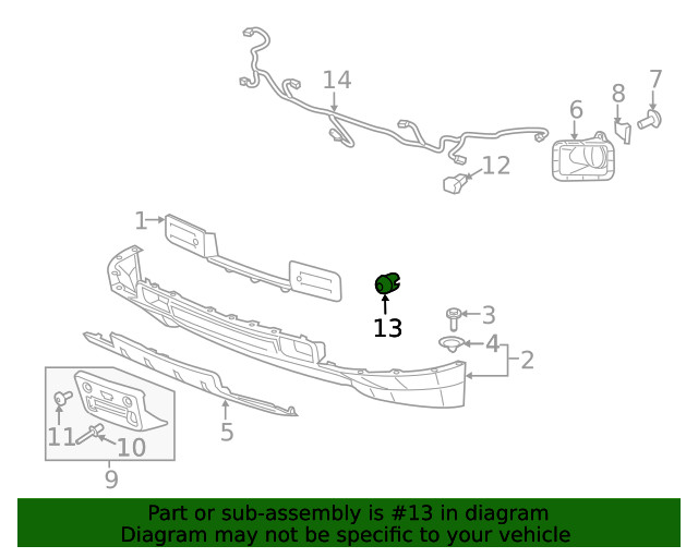Genuine GM Park Sensor Bracket 84167336