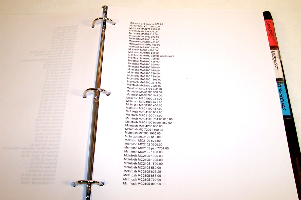 Massive ANTIQUE & HIGH END AUDIO PRICING MANUAL