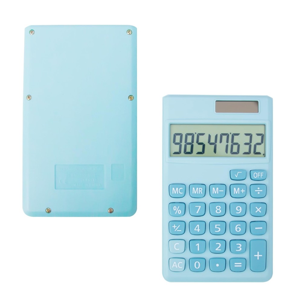 2 PCS Basic Standard Calculators Small Digital Desktop 8-Digit Display Blue