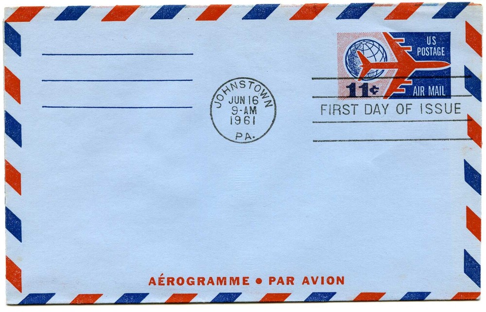 UC35  11c Jet air letter, uncacheted, FDC