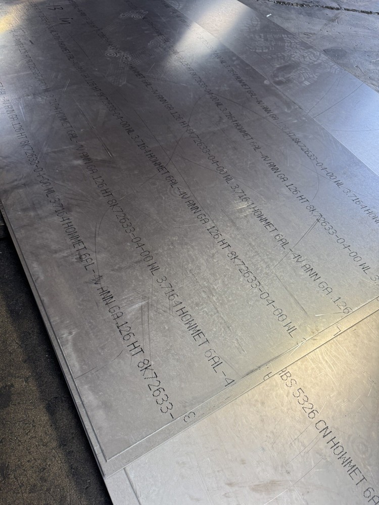 Titanium Sheet 6AL4V 24" x 36" x .125"