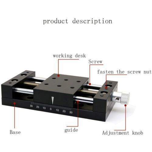 Manual Linear Stage Translation Displacement Platform 80x60mm 80A-DB60 X-Axis