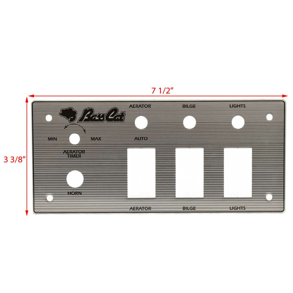 Basscat Boat Blank Dash Panel 57014 | Sabre Silver Aluminum