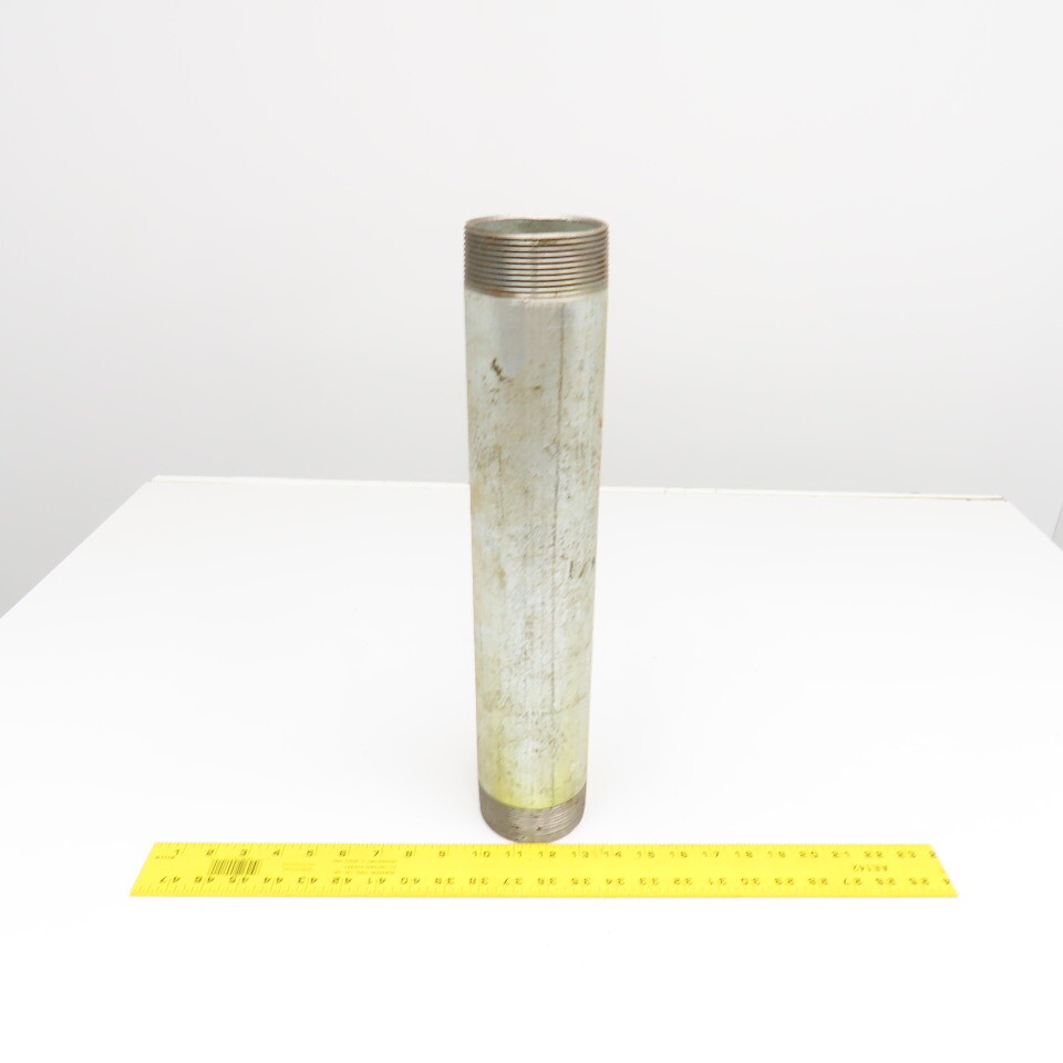 3" NPT Galvanized Pipe Nipple 18" OAL