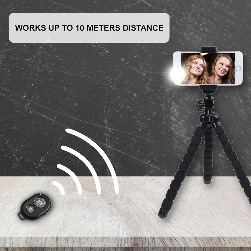 Wireless Remote Control Shutter Buttons for Smartphone, 1, Black, Round with ...