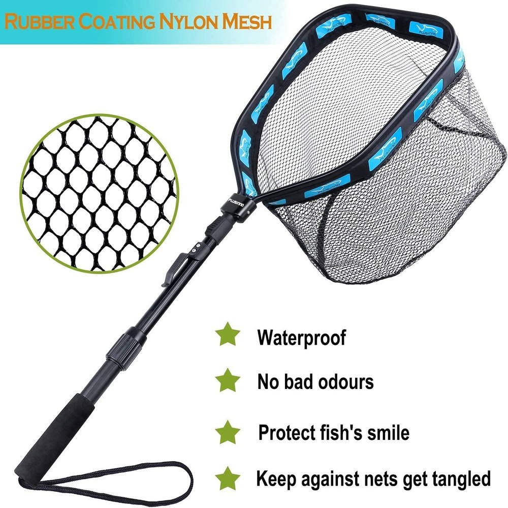 Floating Salmon & Catfish Net with Telescoping Handle