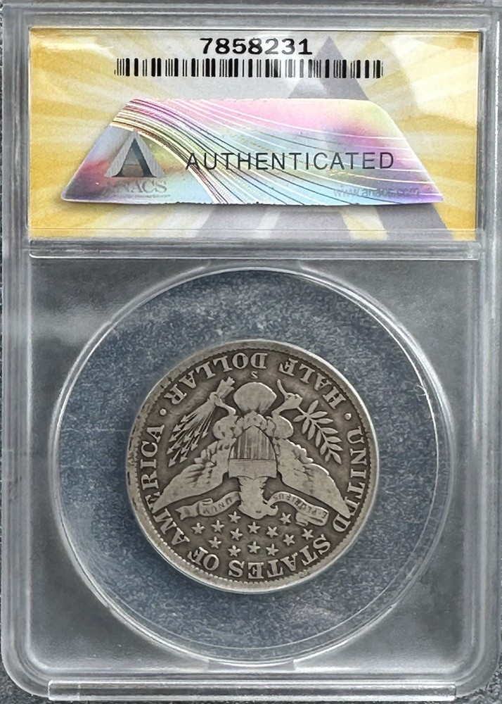 1913-S Barber Half ANACS VG 8 50C